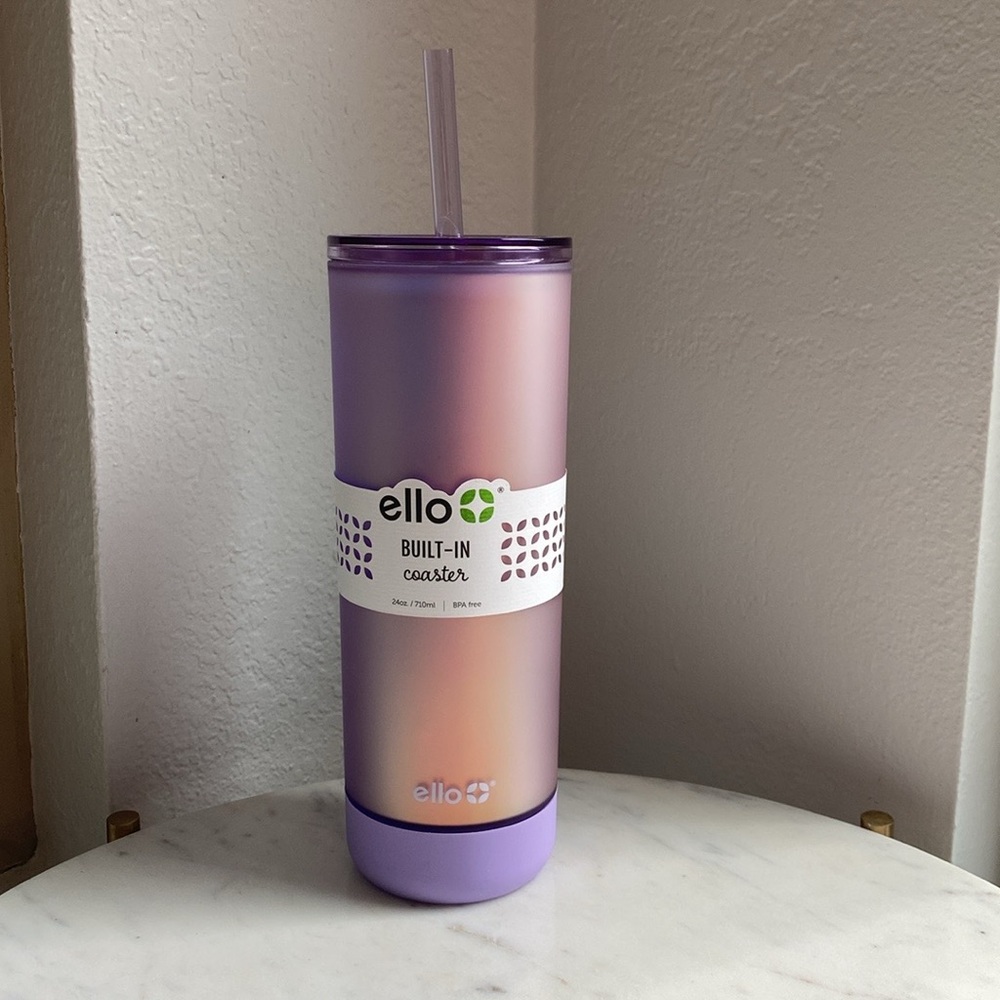 ello Monterey 24oz Plastic Tumbler with Straw